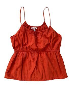 Women's OLD NAVY 100% Cotton Babydoll Cami Tank Top RED Size XL